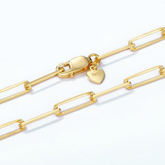 S925 Silver Plated Geometric Ellipse Long And Thick Necklace