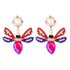 Bee Ear Studs Colorful Insect Earrings Fashion