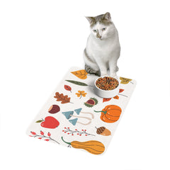 Autumn-Inspired Pet Food Mat - Fall Decor, Pet Feeding Station, Pet Lover Gift, Seasonal Kitchen Decor, Dog Bowl Mat