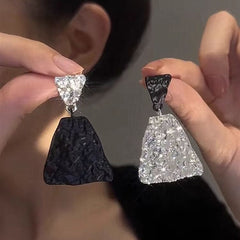 Sterling Silver Needle Creative Low-key Matching Earrings