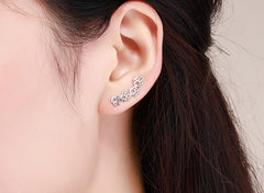 European and American popular earrings pet dog paw print S925 sterling silver ladies earrings