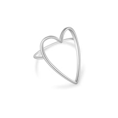 925 Sterling Silver Korean Ins High Sense Love Heart-shaped Ring Women