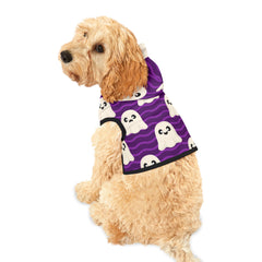 Ghostly Pet Hoodie with Cute Bone Design, Perfect for Halloween, Pet Costume, Cozy Dog Hoodie, Fun Pet Apparel, Animal Lover Gift