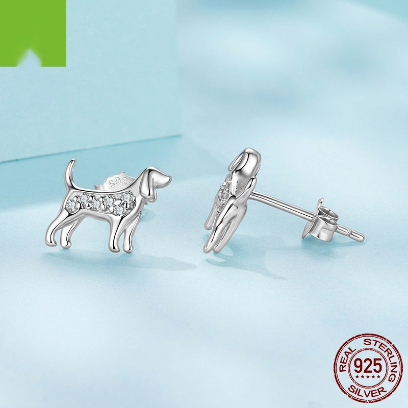 Golden Retriever Mini Ear Studs Exquisite And Cute