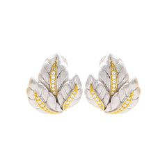Luxury Craftsmanship Leaf Separation Hollow Earrings