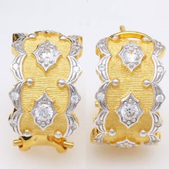 925 Silver Gilt Wavy Star Stud Earrings
