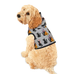 Halloween Cat Pet Hoodie, Cozy Dog Sweater, Pumpkin Costume, Pet Apparel, Spooky Pet Outfit, Black Cat Hoodie
