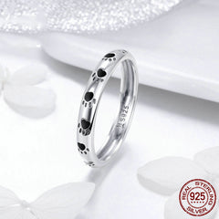 Ring with engraved puppy footprints Puppy Kisses