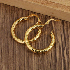 European And American Simple Retro Golden Women's Classic Earrings