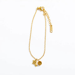 Stainless Steel Women's Birthstone Constellation Bracelet