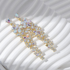 Colorful Zircon Temperament Prosperous Tassel Earrings