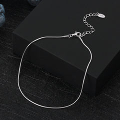 S925 Sterling Silver Anklet Adjustable Snake Chain