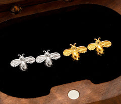 S925 Silver Fashion Simple Little Bee Ear Studs Light Luxury Personality