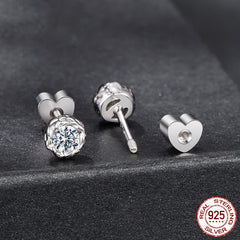 Original D-color Texture Rock Candy Moissanite Ear Studs