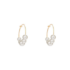 Simple Pearl Grace Internet Celebrity Hoop Earrings