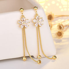 Long Fringe Earrings Women's Face Slimming