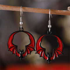Eccentric Personality Dark Style Bat Pendant Earrings