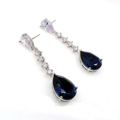European And American Style Light Luxury Strip Water Drop Earrings Women