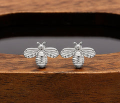 S925 Silver Fashion Simple Little Bee Ear Studs Light Luxury Personality