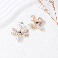 Bee Ear Studs Colorful Insect Earrings Fashion