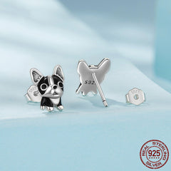 S925 Sterling Silver Cross-border Fashion Exquisite Cute Puppy Earrings