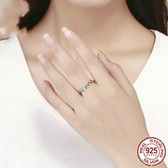 Ring with engraved puppy footprints Puppy Kisses