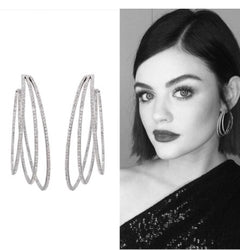 High-end earrings Elegant wild net red new design fashion big circle ear ring female personality cold