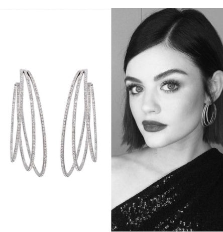 High-end earrings Elegant wild net red new design fashion big circle ear ring female personality cold