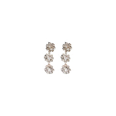 Diamond SUNFLOWER Eardrops Stud Earrings Necklace Light Luxury Fashion All-match High Sense