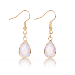 Female Versatile Stone Water Drop Pendant Earrings