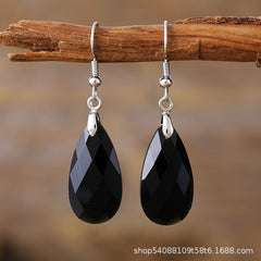 Simple And Light Luxury Water Drop Natural Stone Designer Earrings
