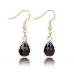 Female Versatile Stone Water Drop Pendant Earrings