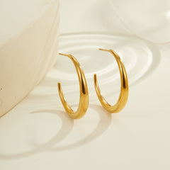 Hoop All-match Titanium Steel Earrings Simple Style
