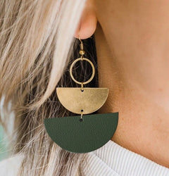 Geometric Triangle Leather Earrings Modern And Unique