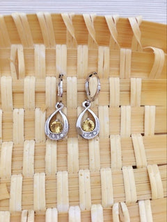 Female Versatile Inlaid Zircon Water Drop Earrings