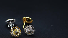 Ancient Court Sunflower Stud Earrings