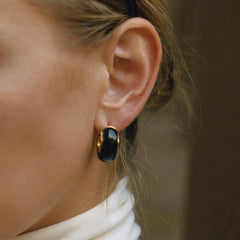 Maillard Resin Earrings Special Interest Light Luxury Stainless Steel