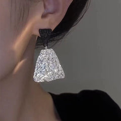 Sterling Silver Needle Creative Low-key Matching Earrings