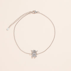 925 Sterling Silver Highland Cow Anklet Braclet Animal Jewelry Gifts