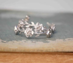 Female Solid Color Casual Retro Flower Earrings