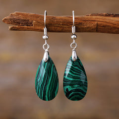 Simple And Light Luxury Water Drop Natural Stone Designer Earrings