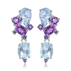 Banquet With High-grade S925 Silver Natural Topaz Earrings Earrings