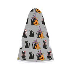 Halloween Cat Pet Hoodie, Cozy Dog Sweater, Pumpkin Costume, Pet Apparel, Spooky Pet Outfit, Black Cat Hoodie