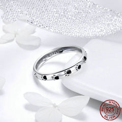 Ring with engraved puppy footprints Puppy Kisses