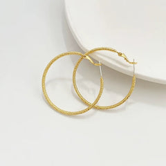 Silver Circle Female Starry Sky Hoop Earrings