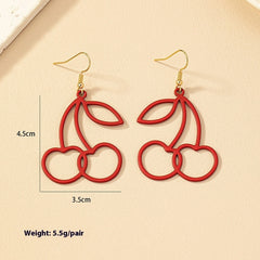 Korean Ins Style Fashion Sweet Cherry-shaped Earrings