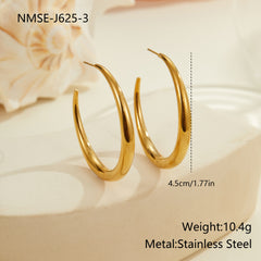 Hoop All-match Titanium Steel Earrings Simple Style