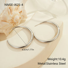 Hoop All-match Titanium Steel Earrings Simple Style