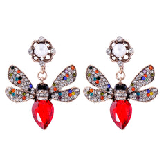 Bee Ear Studs Colorful Insect Earrings Fashion