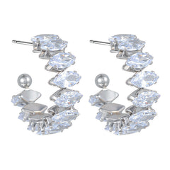 French Simple And Light Luxury Diamond Ring Women's Earrings